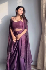 TUBE CHOLI WITH DRAPED SKIRT