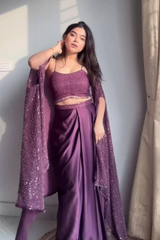 TUBE CHOLI WITH DRAPED SKIRT