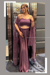 TUBE CHOLI WITH DRAPED SKIRT