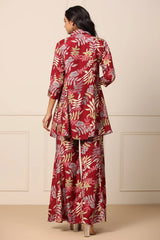 cotton blend co-ord set with digital prints