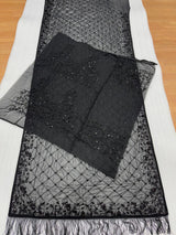 Saree with heavy-quality faux Georgette