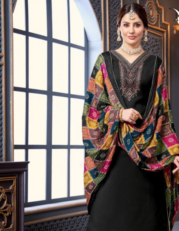 Embrace Tradition in a Long Black Kurta Pajama Ensemble