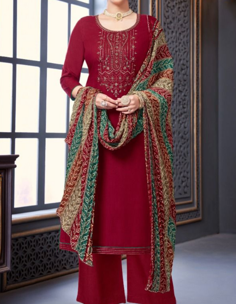 Elevate Your Style with a Long Red Suit Salwar