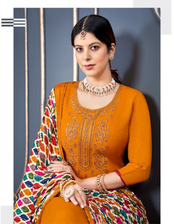 Flair in a Long Orange Kurta Pajama Perfect for Festivities and Beyond