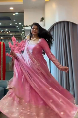 ✨ Designer Gown with Pent Set – Elegant Ethnic Wear ✨