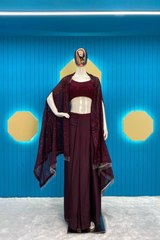 TUBE CHOLI WITH DRAPED SKIRT