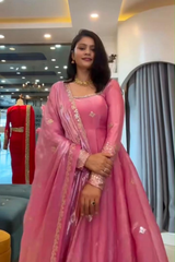✨ Designer Gown with Pent Set – Elegant Ethnic Wear ✨