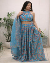 flowy &amp; beautifully floral lehenga set