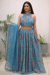 flowy &amp; beautifully floral lehenga set