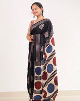 Model Silk Saree with digital prints