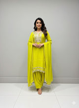 Top–Pant–Dupatta Set with  premium shimmer viscose silk