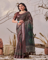 Linen Cotton saree